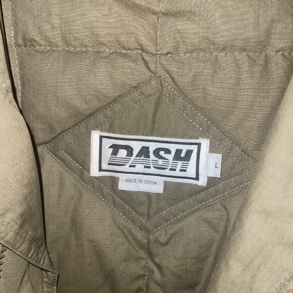 Dash Vintage Mens Coat Size Large Green Puffer Removable Liner Pockets - Picture 3 of 13